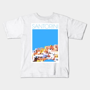 Santorini Poster Kids T-Shirt